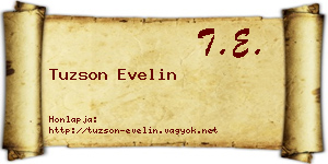 Tuzson Evelin névjegykártya