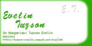 evelin tuzson business card